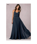 New BHLDN Inesse Maxi Dress Gown Chiffon by Jenny Yoo $285 Size 2 Navy - £77.87 GBP