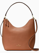 NWB Kate Spade Zippy Large Shoulder Bag Brown Leather K8140 $449 Dust Ba... - $193.03