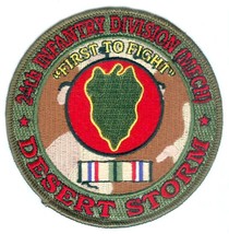 Army 24TH Infantry Division Desert Storm Ribbon 4&quot; Embroidered Military Patch - £22.81 GBP