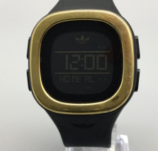 Adidas Digital Watch Women Black Gold Tone Day Date ADH3031 New Battery - $24.74