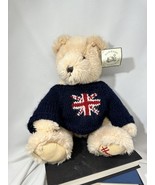 Harrods London Plush Cream Color Teddy Bear Flag Pattern Sweater NWT - $21.81 CAD