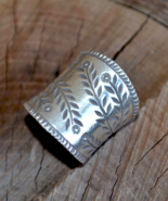 sterling silver ring, wide ring, Boho ring, wide silver Boho ring, Triba... - £39.95 GBP