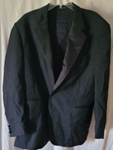 Men Tuxedo Jacket Black Alden Garonne Size 42 Regular Wool Dry Clean Onl... - £19.54 GBP