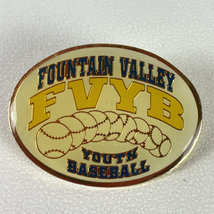 Vintage Fountain Valley Youth Baseball Pinback Lapel Pin Metal LIttle Le... - $11.39