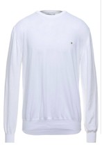 Les Copains Italy Design Sweater White Cotton Men&#39;s Shirt Size 3XL - $93.15