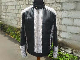 Cafe Racer Snakeskin Leather Jacket - $800.00+
