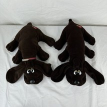 2! VTG 1985 TONKA Large Pound Puppy Puppies 18” Chocolate Brown Long Ear Plush - $48.50