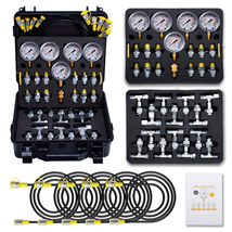 Hydraulic Pressure Test Kit with 5 Gauges(Max 10000 PSI), 13 Test Coupli... - $387.72