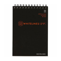 Whitelines A6 Spiral Notepbook 140pg 8mm (Black) - £23.24 GBP
