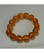 Heavy Faceted Glass Bead Stretch Bracelet - $17.99