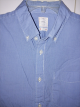 Gap &quot;Lived In&quot; Men&#39;s Ss BLUE/WHITE Checked Cotton SHIRT-M-GENTLY Worn - £6.86 GBP