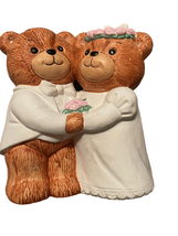 Enesco Bride &amp; Groom Bear Cake Topper Wedding Couple Figurine Size 6&quot; - £11.17 GBP