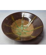 Vintage FOSTER POTTERY 9¾&quot; Round Glazed Deco Vegetable Serving Bowl - SI... - $36.19 CAD
