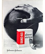 BAND-AID Sheer Stripes - JOHNSON &amp; JOHNSON - 1964 VTG Print Ad - $10.64