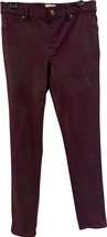 Chico&#39;s Women&#39;s Size 00 XS Burgundy Metallic Skinny Pants Gold Accents - $460.16 MXN