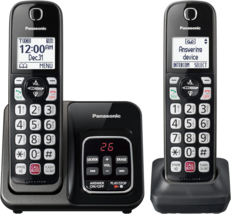 Cordless Phone with Answering Machine Caller ID / Block  2 Handsets Bili... - $50.00