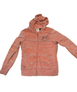 Harley Davidson Full  Zip Sweater Hoodie Embroidered Orange Gray Large W... - $415.44 MXN