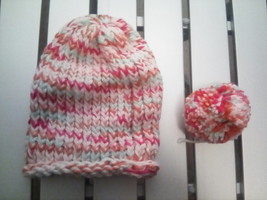Handcrafted Knit Small Adult or Kids Hats with or without pompoms - $25.00
