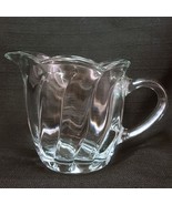 Anchor Hocking Swirl 56 Clear Creamer 3.5in Scalloped Glass Mid Century - $14.00