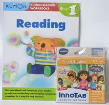 2 Kids Learning Pack With Kumon Reading Grade 1 &amp; VTech InnoTab Dora Sof... - £9.71 GBP