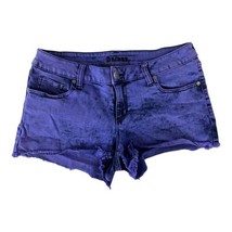 Decree Womens Shorts Juniors Size 11 Purple Distressed Raw Hem Hot Pant ... - £13.44 GBP