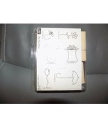 Stampin&#39; Up Rubber Stamp Set of 6 THE FINE PRINT 2002 NEW - £17.20 GBP