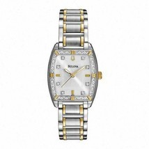 NEW* Bulova Womens 98R159 Diamond Accent Two-Tone Stainless Steel Watch - £131.89 GBP