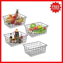 Durable Rust-Proof Black Wire Baskets - 4 Pack for Versatile Storage Sol... - $667.04 MXN