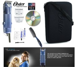 Oster Turbo A5 2 Speed Clipper&amp;10,10 Wide Blade SET-Case,DVD-Dog,Horse Grooming - £219.96 GBP