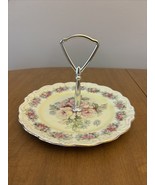 Vintage Arnart Victorian Flower 7” Tidbit Plate Candy Dish - $19.75