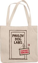 Pavlov Dog Labs. Please Don&#39;t Ring Bell. Funny Psychology Reusable Tote ... - $21.73