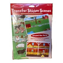 Melissa &amp; Doug Transfer Sticker Scenes Around the Farm 53 Stickers 2 Sce... - £9.96 GBP