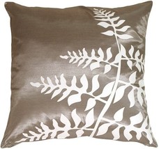 Pillow Decor - Gray with White Bold Fern Throw Pillow (KB1-0009-01-20) - £23.87 GBP