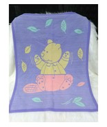 Baby Blanket Beaver Leaves Purple Yellow Pink Green Fleece Boy B19 - $16.99