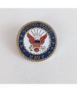 Vintage United States Navy Eagle &amp; Shield Lapel Hat Pin - $8.42