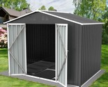 , Steel Utility Tool Shed Storage House W/Lockable Doors &amp; Air Vent, Flo... - $549.99