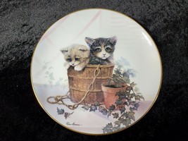 Kitten Cousins Double Trouble Collector Plate Cat Danbury Mint Manning 1990 - $9.95