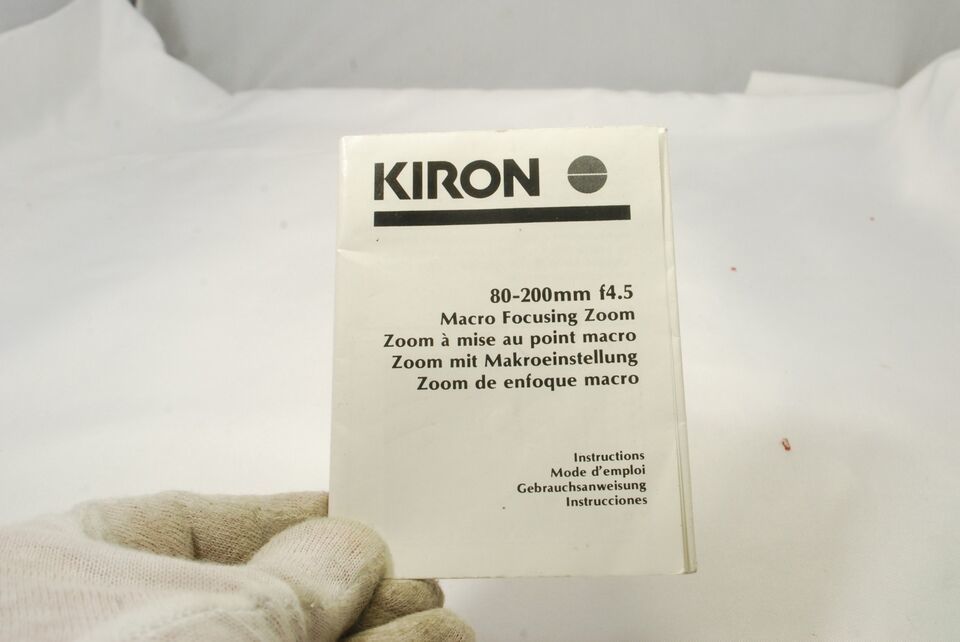 Kiron 80-200mm f4.5 Macro Focusing Zoom Lens Instruction Manual 7217068 - $6.79