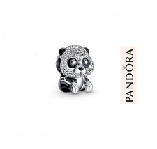 Sterling Silver Pandora Panda Charm, Cute Pendant, Birthday Gift,Gift For Her  - £11.06 GBP