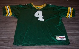 Vintage GREEN BAY PACKERS #4 BRETT FAVRE NFL FOOTBALL JERSEY YOUTH XL 18-20 - $29.70