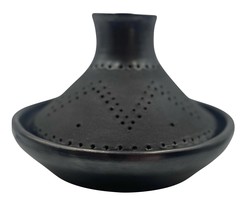 Tajine Tagine Tajin Diameter 11&quot; Hight 8&quot; Black Clay 100% Handmade in La... - $89.90