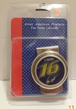 Nascar #16 Greg Biffle Pewter Money Clip By Great American Products - £11.56 GBP