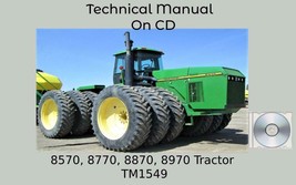 John Deere 8570 8770 8870 8970 Tractor Repair Technical Manual TM1549 - £14.82 GBP+