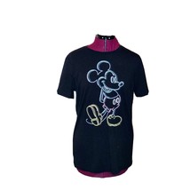 Disney  T Shirt Multicolor Men Size Medium Mickey Mouse Neon Outline - £20.92 GBP