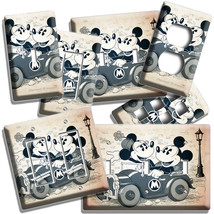 Classic Vintage Mickey Minnie Mouse In A Car Light Switch Outlet Wall Plate Art - £9.61 GBP+