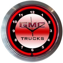 GMC Truck 15&quot; Wall Décor Neon Clock 8GMCXX - £67.62 GBP