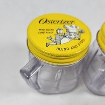 3 Vintage Osterizer Mini-Blend Container 8 Oz. Blend &amp; Store, Jars w/covers - £11.76 GBP