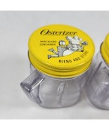 3 Vintage Osterizer Mini-Blend Container 8 Oz. Blend &amp; Store, Jars w/covers - £11.77 GBP