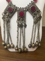 Vtg Antique Middle Eastern Bedouin Tribal Hirz Necklace - $143.55