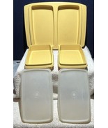 Vintage 1970&#39;s Tupperware Double Deli Server Tray #815-2 Harvest Gold - €10,39 EUR